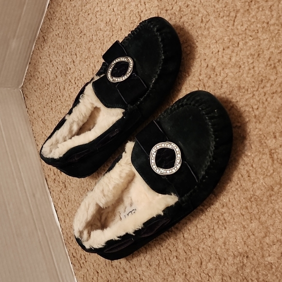 UGG Shoes - UGG Dakota Brooch Swarovski Velvet Bow Slippers